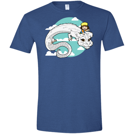 T-Shirts Heather Royal / X-Small Never Ending Dustin Men's Semi-Fitted Softstyle