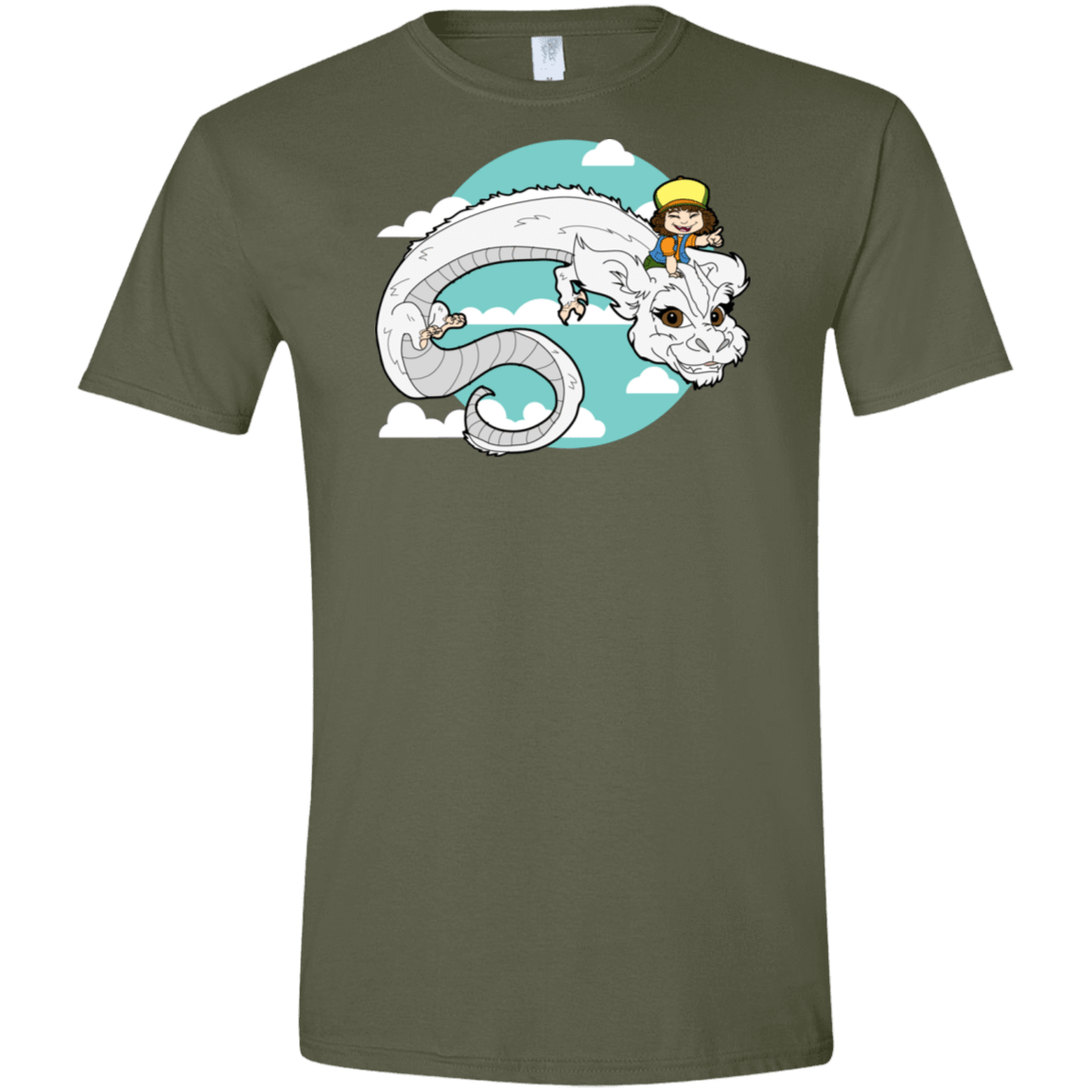 T-Shirts Military Green / S Never Ending Dustin Men's Semi-Fitted Softstyle