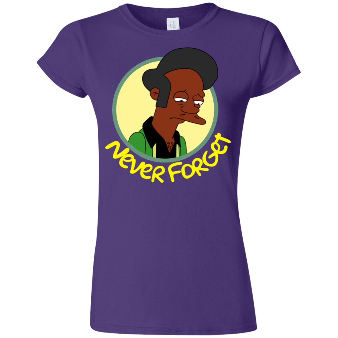 T-Shirts Purple / S Never Forget Apu Junior Slimmer-Fit T-Shirt