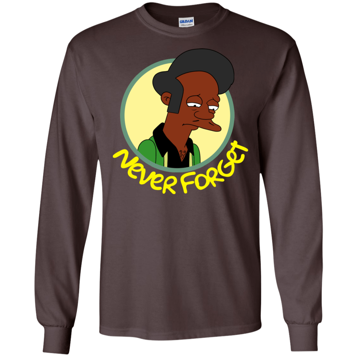 T-Shirts Dark Chocolate / S Never Forget Apu Men's Long Sleeve T-Shirt