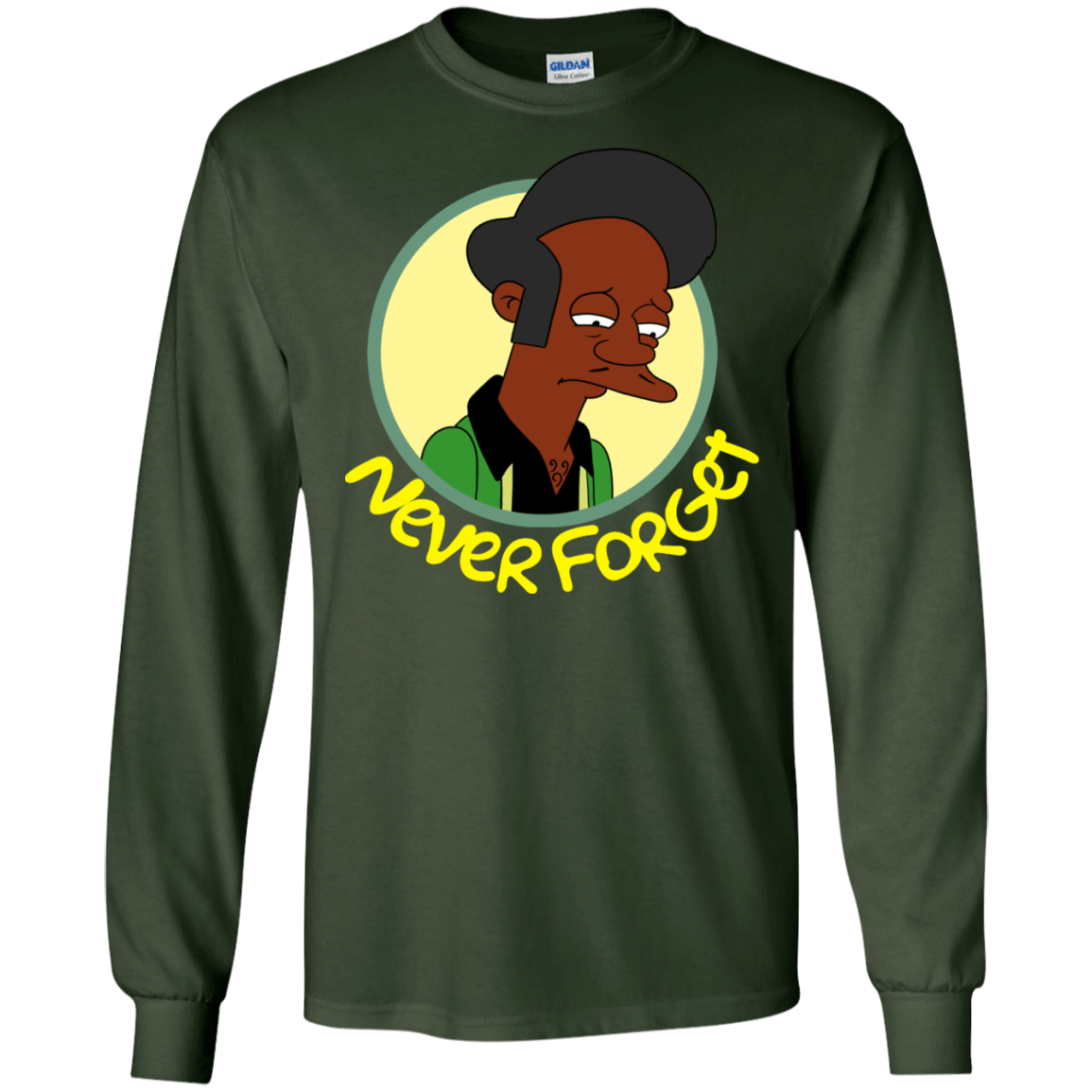 T-Shirts Forest Green / S Never Forget Apu Men's Long Sleeve T-Shirt