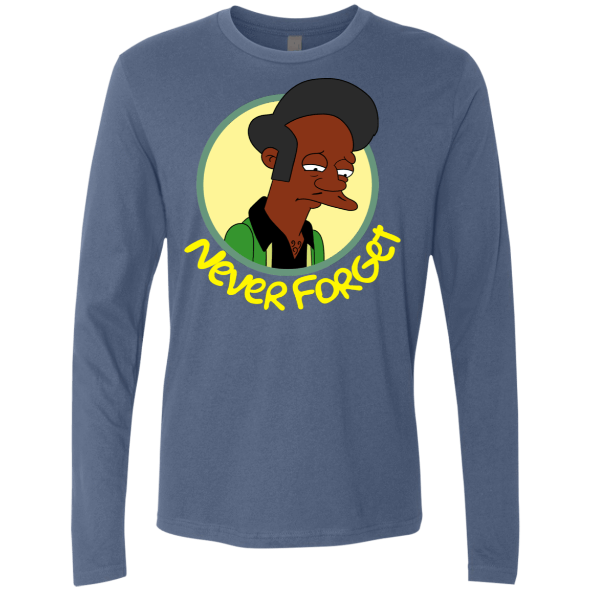 T-Shirts Indigo / S Never Forget Apu Men's Premium Long Sleeve