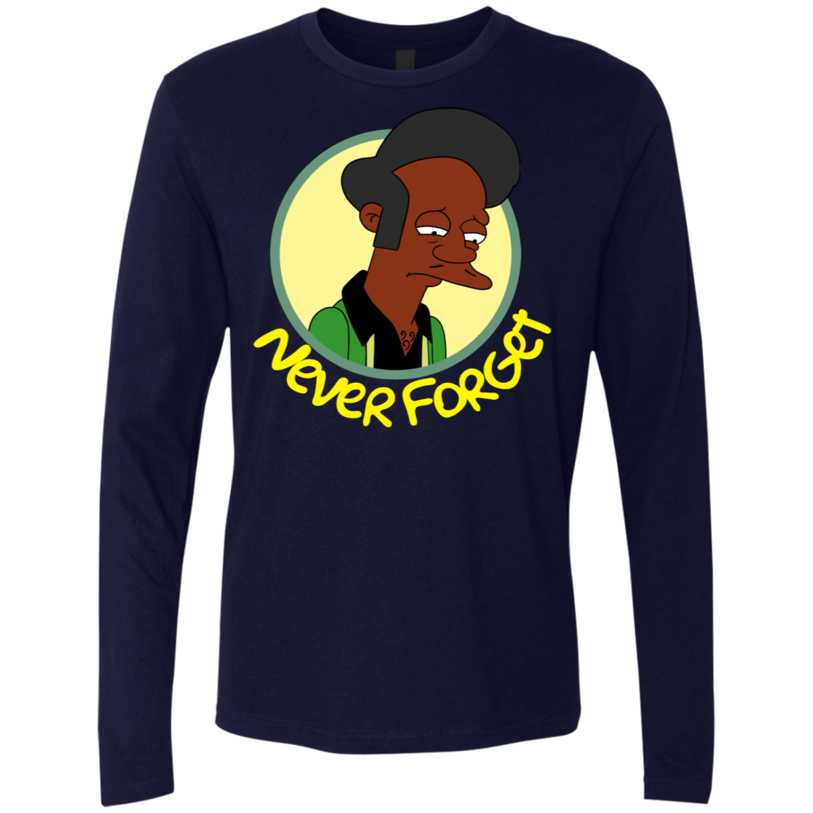 T-Shirts Midnight Navy / S Never Forget Apu Men's Premium Long Sleeve