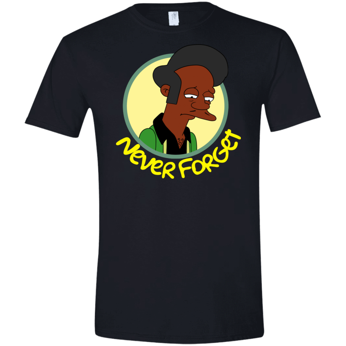 T-Shirts Black / X-Small Never Forget Apu Men's Semi-Fitted Softstyle