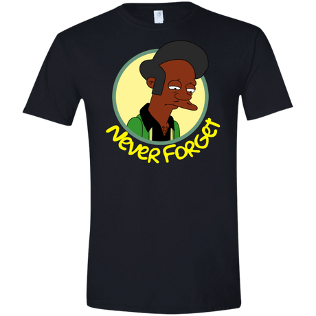 T-Shirts Black / X-Small Never Forget Apu Men's Semi-Fitted Softstyle