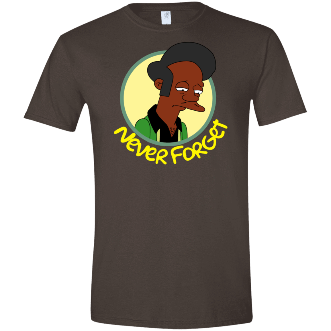T-Shirts Dark Chocolate / S Never Forget Apu Men's Semi-Fitted Softstyle