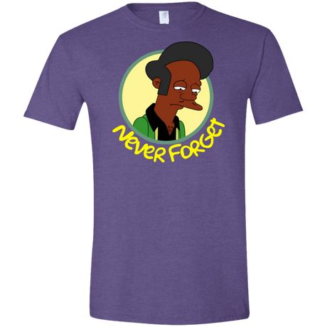 T-Shirts Heather Purple / S Never Forget Apu Men's Semi-Fitted Softstyle