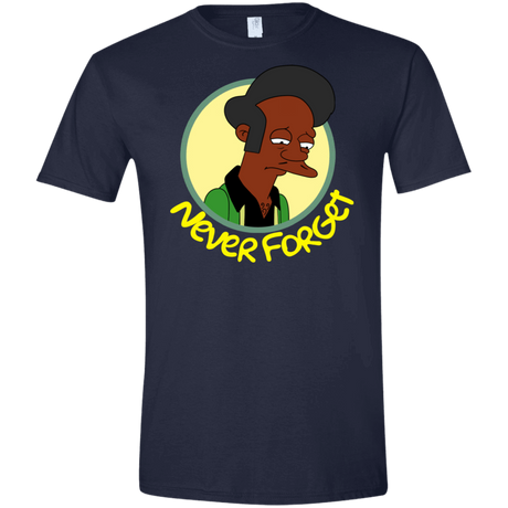 T-Shirts Navy / X-Small Never Forget Apu Men's Semi-Fitted Softstyle