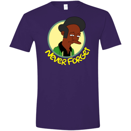 T-Shirts Purple / S Never Forget Apu Men's Semi-Fitted Softstyle