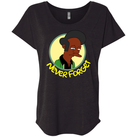 T-Shirts Vintage Black / X-Small Never Forget Apu Triblend Dolman Sleeve