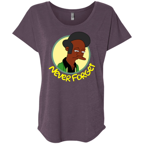 T-Shirts Vintage Purple / X-Small Never Forget Apu Triblend Dolman Sleeve