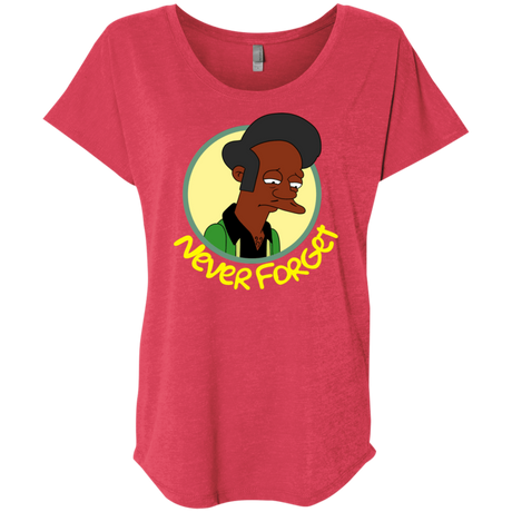 T-Shirts Vintage Red / X-Small Never Forget Apu Triblend Dolman Sleeve