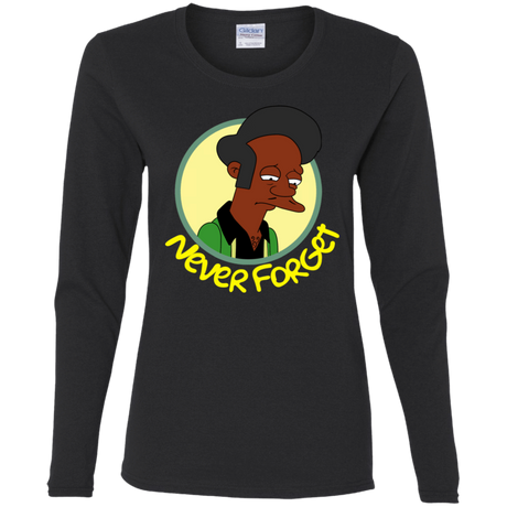 T-Shirts Black / S Never Forget Apu Women's Long Sleeve T-Shirt