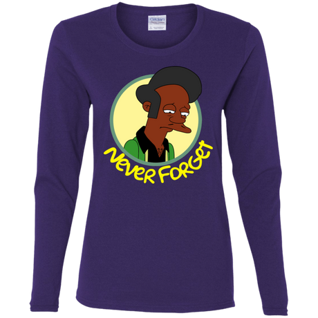 T-Shirts Purple / S Never Forget Apu Women's Long Sleeve T-Shirt