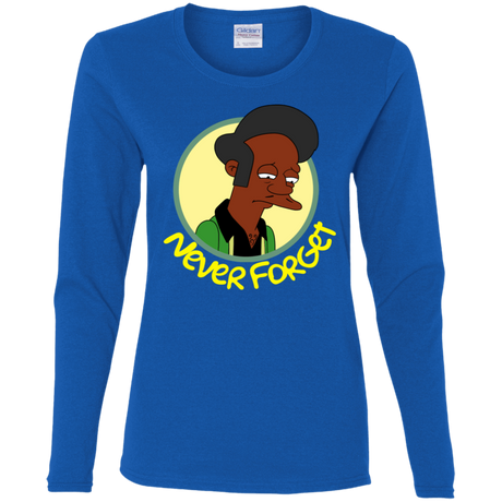 T-Shirts Royal / S Never Forget Apu Women's Long Sleeve T-Shirt