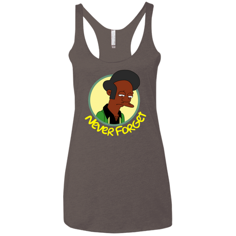 T-Shirts Macchiato / X-Small Never Forget Apu Women's Triblend Racerback Tank