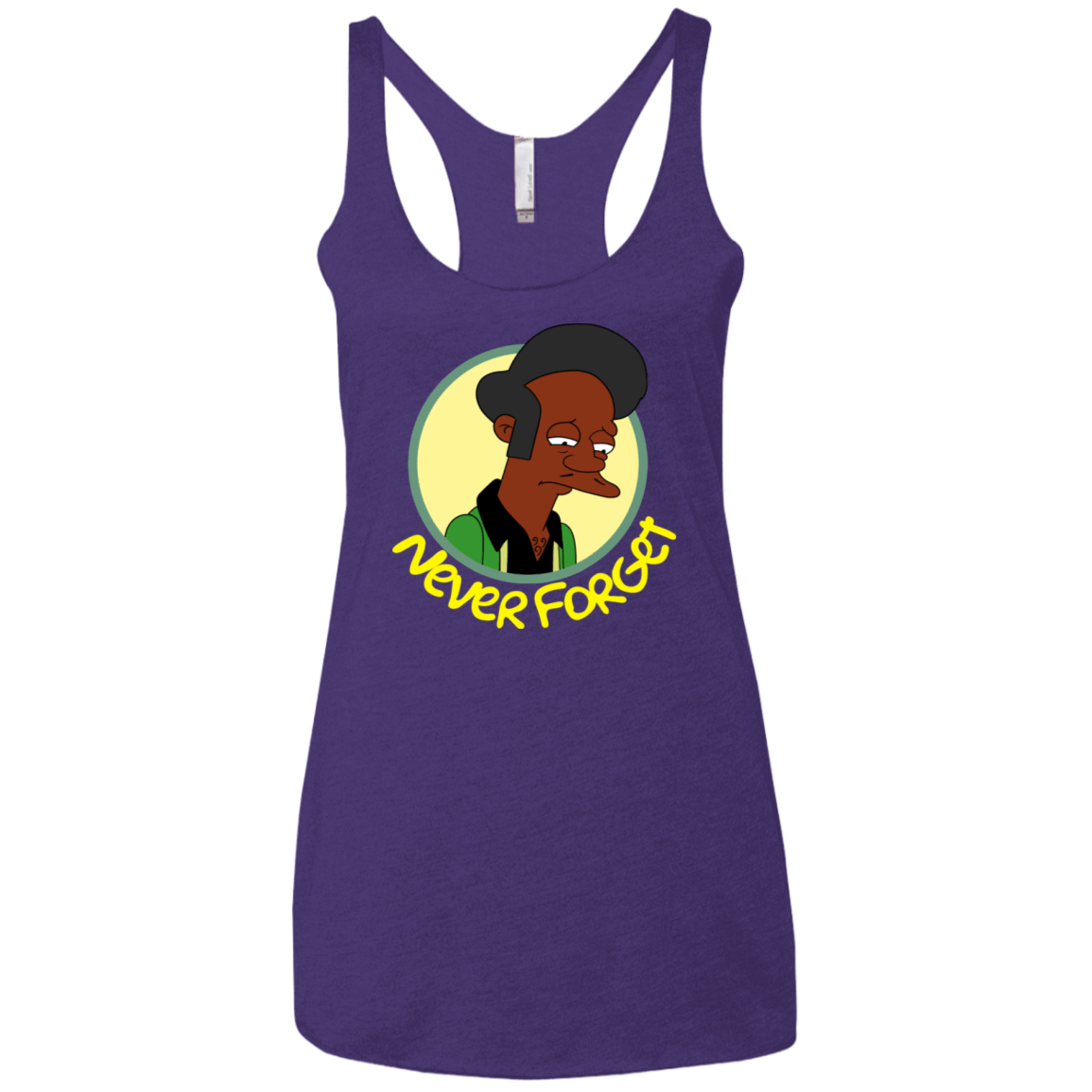 T-Shirts Purple Rush / X-Small Never Forget Apu Women's Triblend Racerback Tank