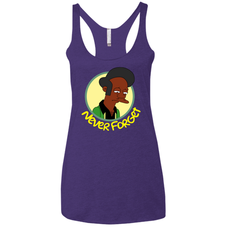 T-Shirts Purple Rush / X-Small Never Forget Apu Women's Triblend Racerback Tank