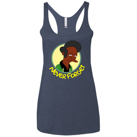 T-Shirts Vintage Navy / X-Small Never Forget Apu Women's Triblend Racerback Tank