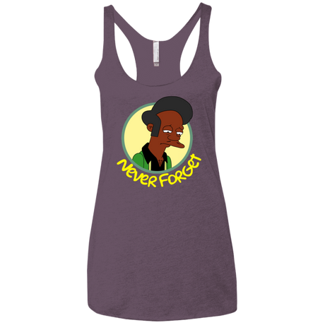 T-Shirts Vintage Purple / X-Small Never Forget Apu Women's Triblend Racerback Tank