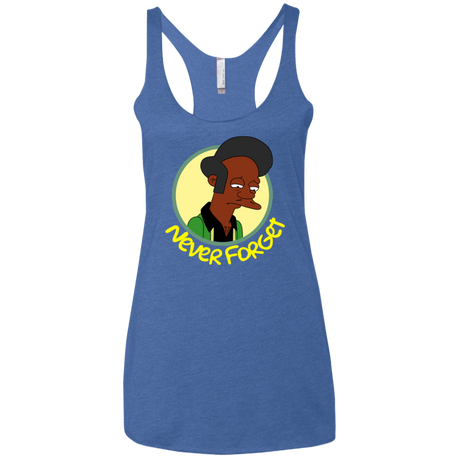 T-Shirts Vintage Royal / X-Small Never Forget Apu Women's Triblend Racerback Tank