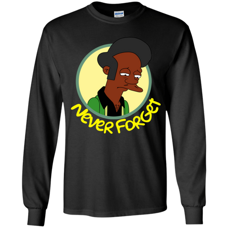 T-Shirts Black / YS Never Forget Apu Youth Long Sleeve T-Shirt
