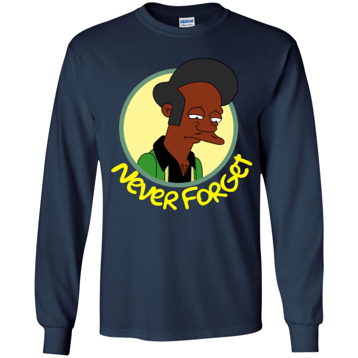 T-Shirts Navy / YS Never Forget Apu Youth Long Sleeve T-Shirt