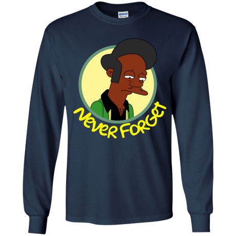 T-Shirts Navy / YS Never Forget Apu Youth Long Sleeve T-Shirt