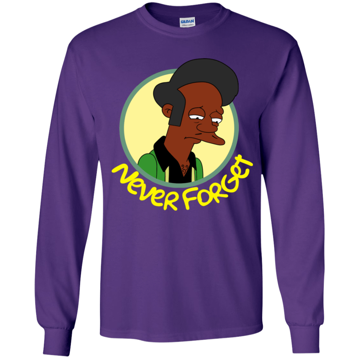 T-Shirts Purple / YS Never Forget Apu Youth Long Sleeve T-Shirt