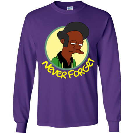 T-Shirts Purple / YS Never Forget Apu Youth Long Sleeve T-Shirt