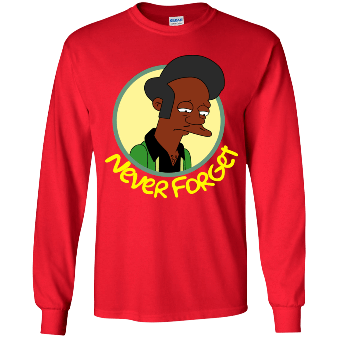 T-Shirts Red / YS Never Forget Apu Youth Long Sleeve T-Shirt