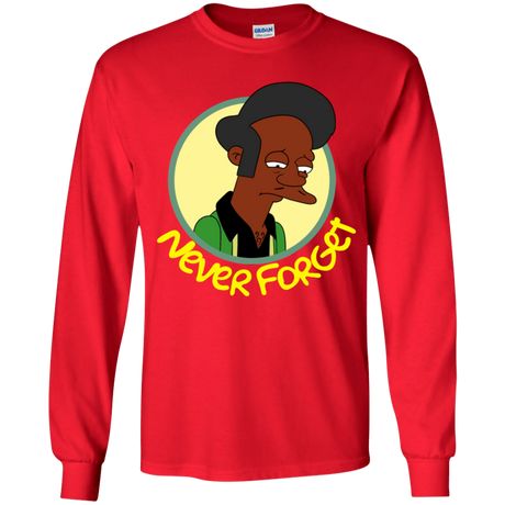 T-Shirts Red / YS Never Forget Apu Youth Long Sleeve T-Shirt