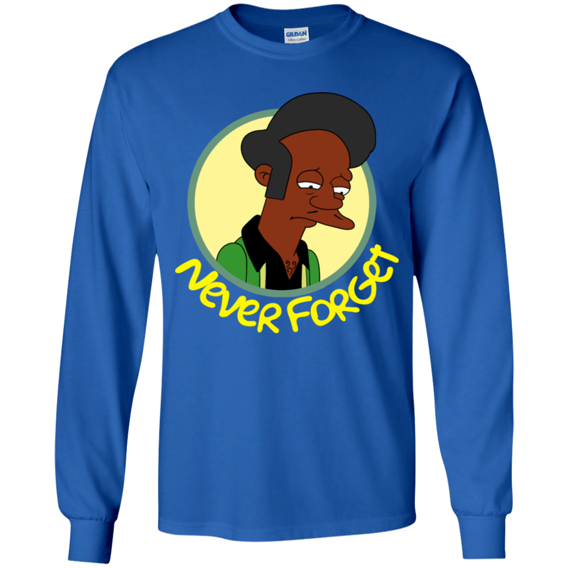 T-Shirts Royal / YS Never Forget Apu Youth Long Sleeve T-Shirt