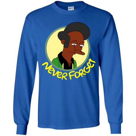 T-Shirts Royal / YS Never Forget Apu Youth Long Sleeve T-Shirt