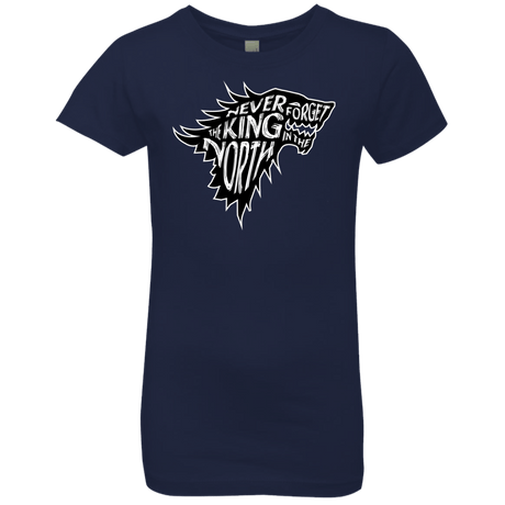 T-Shirts Midnight Navy / YXS Never Forget The King In The North Girls Premium T-Shirt