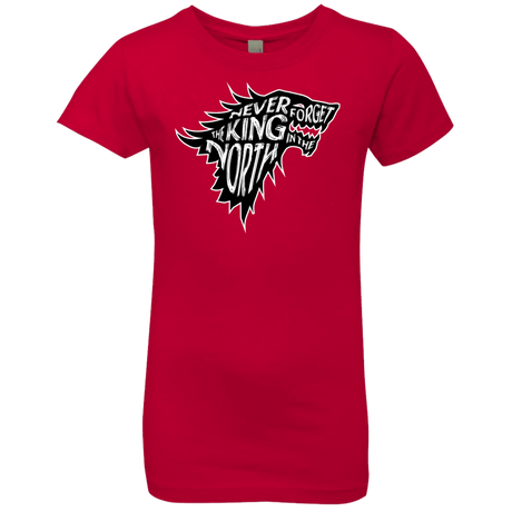 T-Shirts Red / YXS Never Forget The King In The North Girls Premium T-Shirt