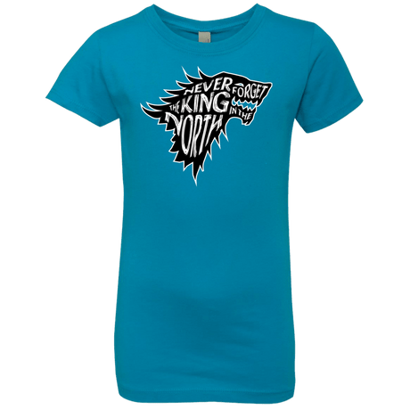 T-Shirts Turquoise / YXS Never Forget The King In The North Girls Premium T-Shirt