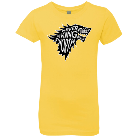 T-Shirts Vibrant Yellow / YXS Never Forget The King In The North Girls Premium T-Shirt