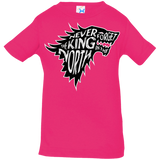 T-Shirts Hot Pink / 6 Months Never Forget The King In The North Infant Premium T-Shirt