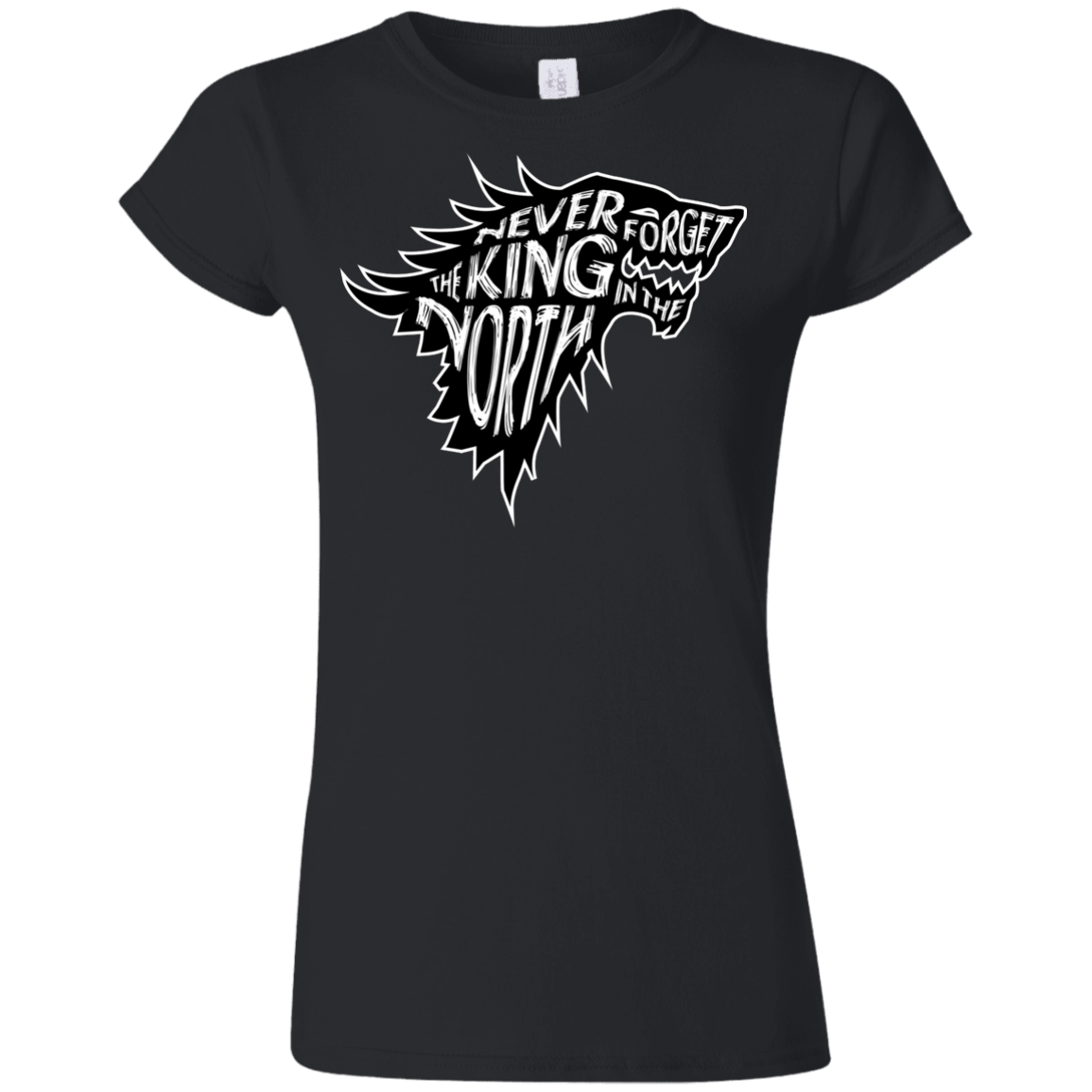 T-Shirts Black / S Never Forget The King In The North Junior Slimmer-Fit T-Shirt