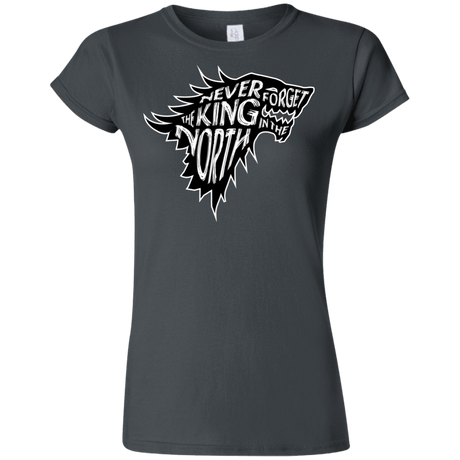 T-Shirts Charcoal / S Never Forget The King In The North Junior Slimmer-Fit T-Shirt