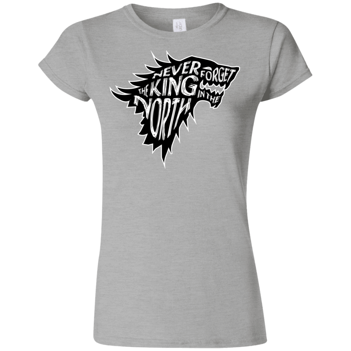 T-Shirts Sport Grey / S Never Forget The King In The North Junior Slimmer-Fit T-Shirt