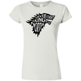 T-Shirts White / S Never Forget The King In The North Junior Slimmer-Fit T-Shirt