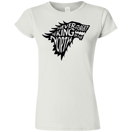 T-Shirts White / S Never Forget The King In The North Junior Slimmer-Fit T-Shirt