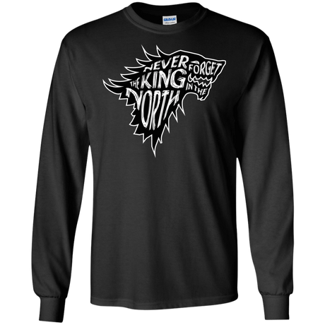 T-Shirts Black / S Never Forget The King In The North Men's Long Sleeve T-Shirt