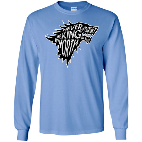 T-Shirts Carolina Blue / S Never Forget The King In The North Men's Long Sleeve T-Shirt