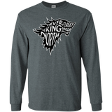 T-Shirts Dark Heather / S Never Forget The King In The North Men's Long Sleeve T-Shirt