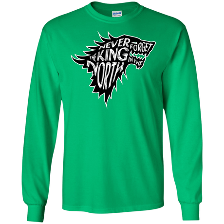 T-Shirts Irish Green / S Never Forget The King In The North Men's Long Sleeve T-Shirt