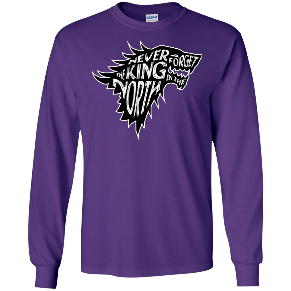 T-Shirts Purple / S Never Forget The King In The North Men's Long Sleeve T-Shirt