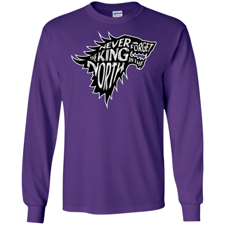 T-Shirts Purple / S Never Forget The King In The North Men's Long Sleeve T-Shirt